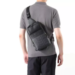 Coach Gotham Pack Sling Mens Blue Leather Small Backpack Crossbody C5331