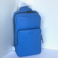 Load image into Gallery viewer, Coach Gotham Pack Sling Mens Blue Leather Small Backpack Crossbody C5331