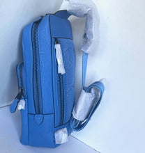 Load image into Gallery viewer, Coach Gotham Pack Sling Mens Blue Leather Small Backpack Crossbody C5331