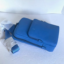 Load image into Gallery viewer, Coach Gotham Pack Sling Mens Blue Leather Small Backpack Crossbody C5331