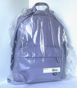 Coach Hall Backpack Large Purple Lightweight Soft Leather Laptop CR757 Pockets