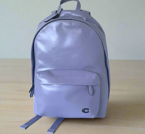 Coach_Hall_Backpack_Large_Purple_Lightweight_Soft_Leather_Laptop_CR757_Pockets