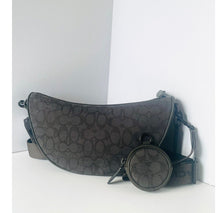 Load image into Gallery viewer, Coach Hall Soft Sling Bag CAH95 Signature Jacquard Leather Olive Drab Pouch