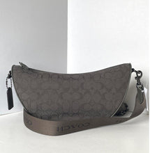 Load image into Gallery viewer, Coach Hall Soft Sling Bag CAH95 Signature Jacquard Leather Olive Drab Pouch