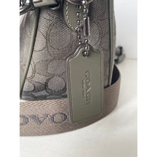 Load image into Gallery viewer, Coach Hall Soft Sling Bag CAH95 Signature Jacquard Leather Olive Drab Pouch