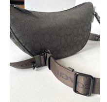 Load image into Gallery viewer, Coach Hall Soft Sling Bag CAH95 Signature Jacquard Leather Olive Drab Pouch
