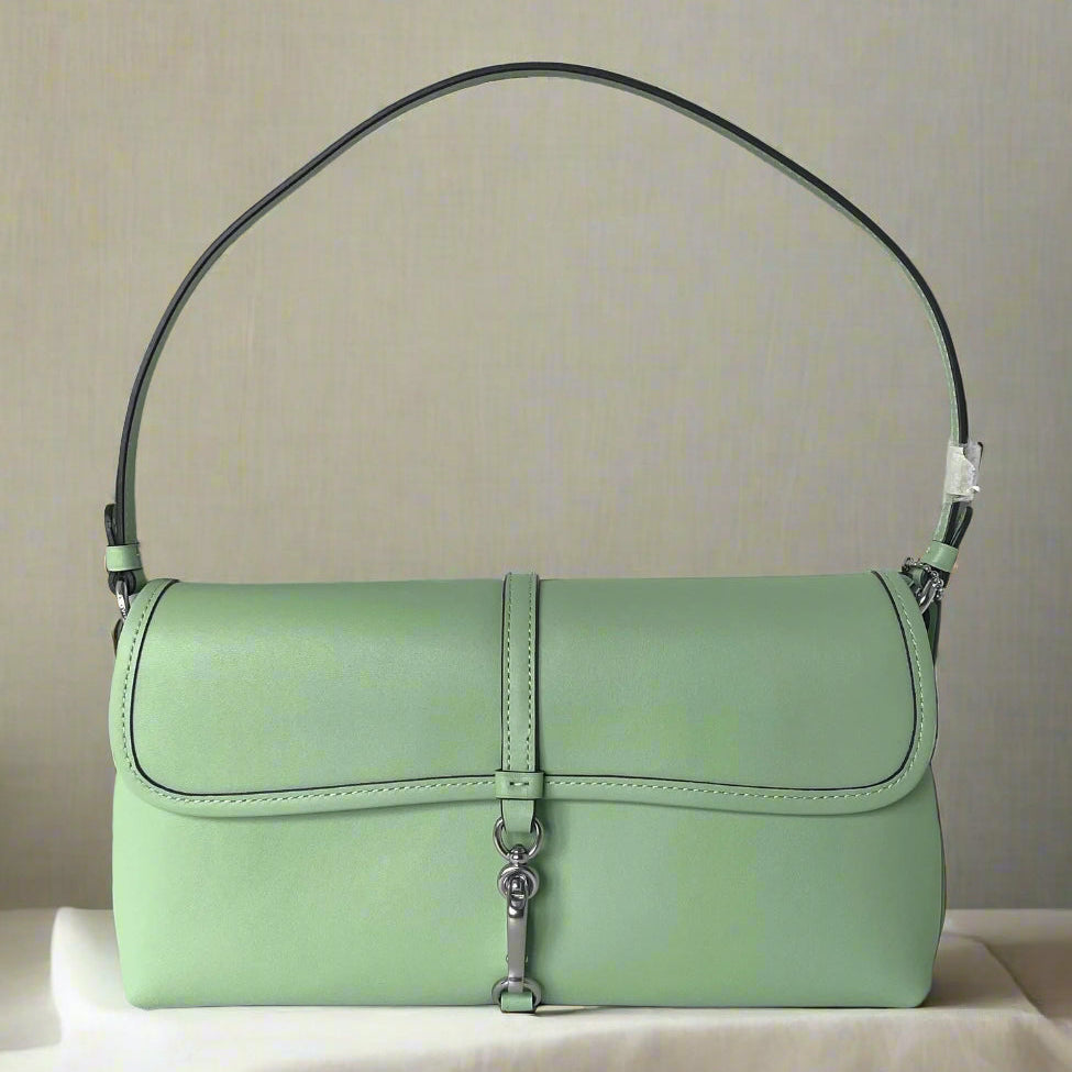 Coach Hamptons Shoulder Bag CP132 Glovetanned Leather Pistachio Green