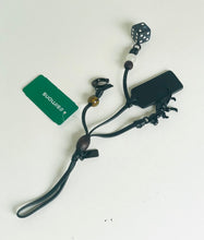 Load image into Gallery viewer, Black lanyard with phone holder and dice, branded 'SUOJIE', on a white background