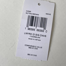 Load image into Gallery viewer, Coach ID Lanyard Card Holder CZ285 Tan Brown Signature Canvas Leather