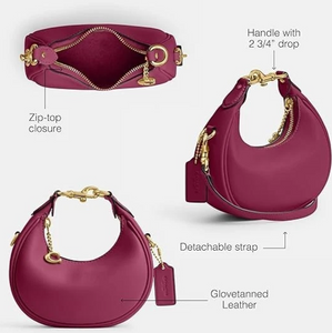 Coach Jonie Mini Pink Glovetanned Leather Crossbody Wristlet Bag CR508 ORGPKG