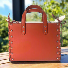 Load image into Gallery viewer, Coach Medium Re Laceable Tote Coachtopia Deep Orange Leather CO667 Crossbody