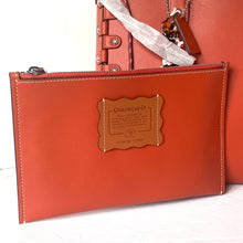 Load image into Gallery viewer, Coach Medium Re Laceable Tote Coachtopia Deep Orange Leather CO667 Crossbody