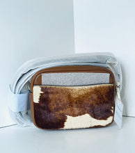 Load image into Gallery viewer, Fanny pack with cow print pouch on a white background