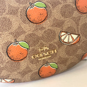 Coach Mini Payton Shoulder Bag Oranges Signature Canvas CBA78 Leather ORGPKG