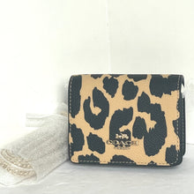 Load image into Gallery viewer, Coach Mini Wallet On A Chain Crossbody Leopard CX151 Coated Canvas Mini