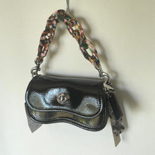 Load image into Gallery viewer, Coach Mini Wavy Dinky Bag Crinkle Patent Coachtopia Black Leather CQ853 Crossbody