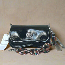 Load image into Gallery viewer, Coach Mini Wavy Dinky Bag Crinkle Patent Coachtopia Black Leather CQ853 Crossbody
