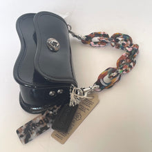 Load image into Gallery viewer, Coach Mini Wavy Dinky Bag Crinkle Patent Coachtopia Black Leather CQ853 Crossbody