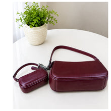 Load image into Gallery viewer, Coach Nolita 19 Bag and Charm Set Dark Wine Leather Silver CCK95 Boxed