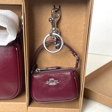 Load image into Gallery viewer, Coach Nolita 19 Bag and Charm Set Dark Wine Leather Silver CCK95 Boxed