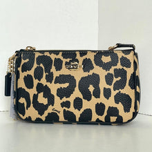 Load image into Gallery viewer, Leopard print Coach wallet on a white background