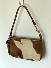 Load image into Gallery viewer, Coach Nolita 19 Wristlet CDW34 Haircalf Cow Print Leather Shoulder Bag C