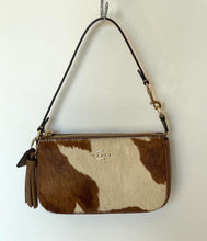 Load image into Gallery viewer, Coach Nolita 19 Wristlet CDW34 Haircalf Cow Print Leather Shoulder Bag C