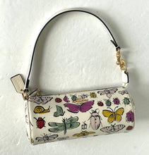 Load image into Gallery viewer, Coach Nolita Barrel Shoulder Bag White Creature CR831 Canvas Leather Wristlet