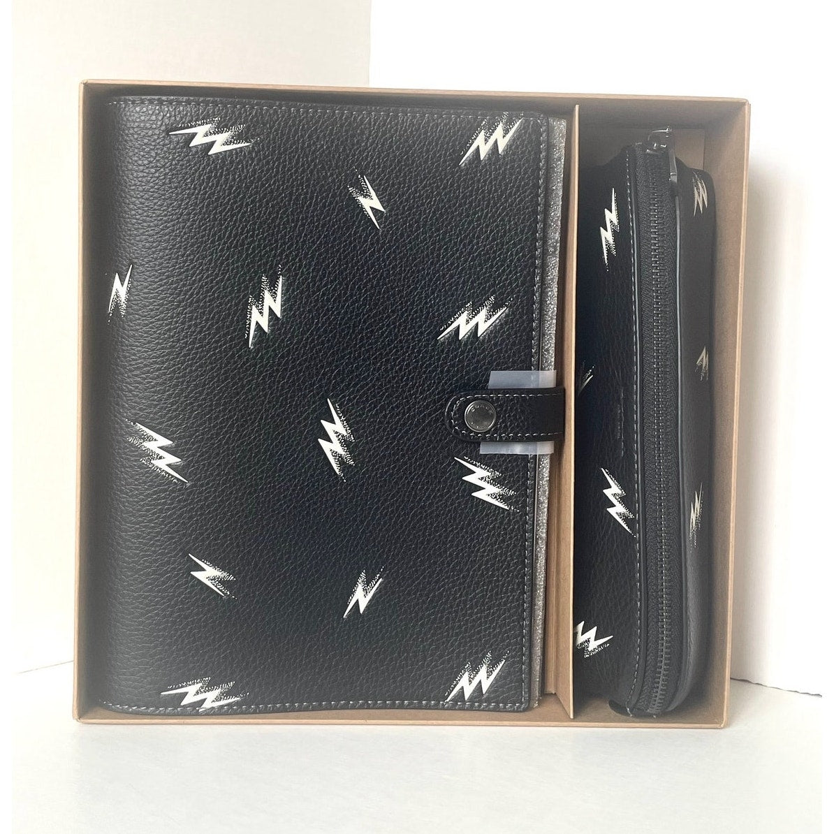 Coach Notebook Pencil Case Set CDC87 Lightning Bolt Print Boxed Gift