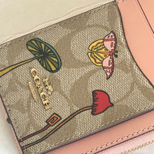 Load image into Gallery viewer, Coach Observed By Us Zip Card Case Signature Canvas Leather Khaki CU403 Pink