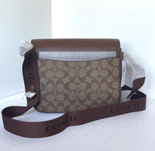 Load image into Gallery viewer, Coach Pace Messenger Bag Brown Leather Signature Canvas CR131 Crossbody