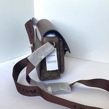 Load image into Gallery viewer, Coach Pace Messenger Bag Brown Leather Signature Canvas CR131 Crossbody