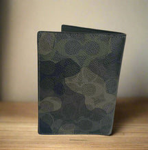 Load image into Gallery viewer, Coach Passport Case Camo Signature Canvas Slim Wallet CX878 Travel Shamrock