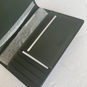 Coach Passport Case Camo Signature Canvas Slim Wallet CX878 Travel Shamrock