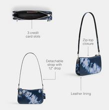 Load image into Gallery viewer, Coach Penn Shoulder Bag Y2K Blue Tie Dye Print CU049 Small Clutch