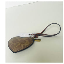 Load image into Gallery viewer, Heart-shaped keychain with a strap on a light gray background