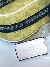 Load image into Gallery viewer, Coach Racer CET96 Light Citron Signature Canvas Sling Pack