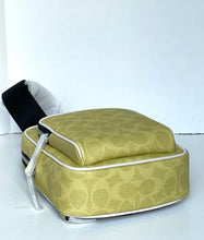 Load image into Gallery viewer, Coach Racer CET96 Light Citron Signature Canvas Sling Pack
