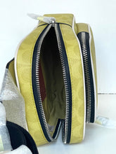 Load image into Gallery viewer, Coach Racer CET96 Light Citron Signature Canvas Sling Pack