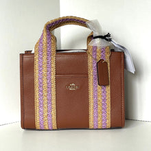 Load image into Gallery viewer, Coach Smith Tote 24 Brown Pink Leather Crossbody Bag CBG91