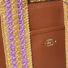 Load image into Gallery viewer, Coach Smith Tote 24 Brown Pink Leather Crossbody Bag CBG91