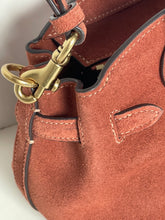 Load image into Gallery viewer, Coach Soft Empire Carryall 21 CEC03 Clay Brown Suede Leather Crossbody Bag