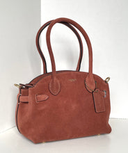 Load image into Gallery viewer, Coach Soft Empire Carryall 21 CEC03 Clay Brown Suede Leather Crossbody Bag