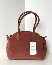 Load image into Gallery viewer, Coach Soft Empire Carryall 21 CEC03 Clay Brown Suede Leather Crossbody Bag