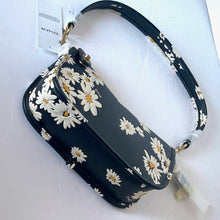 Load image into Gallery viewer, Coach Swinger Bag 20 Floral Daisy CR509 Black Leather Shoulder ORIG PKG