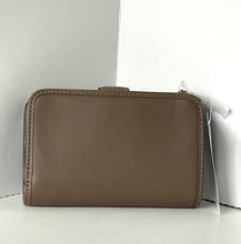 Load image into Gallery viewer, Brown leather wallet with a tag on a white background