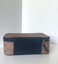 Load image into Gallery viewer, Rectangular black and beige travel case on a white background