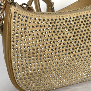 Coach Teri Mini Crossbody Bag Gold Leather Crystal CW322 Shoulder Bag Glam