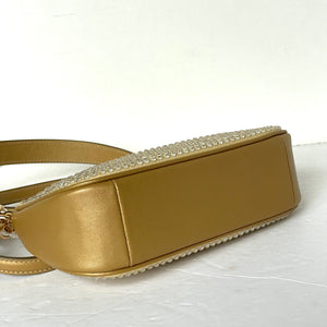 Coach Teri Mini Crossbody Bag Gold Leather Crystal CW322 Shoulder Bag Glam