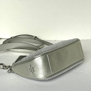 Coach Teri Mini Crossbody Bag Silver Leather Crystal CW322 Shoulder Bag Glam